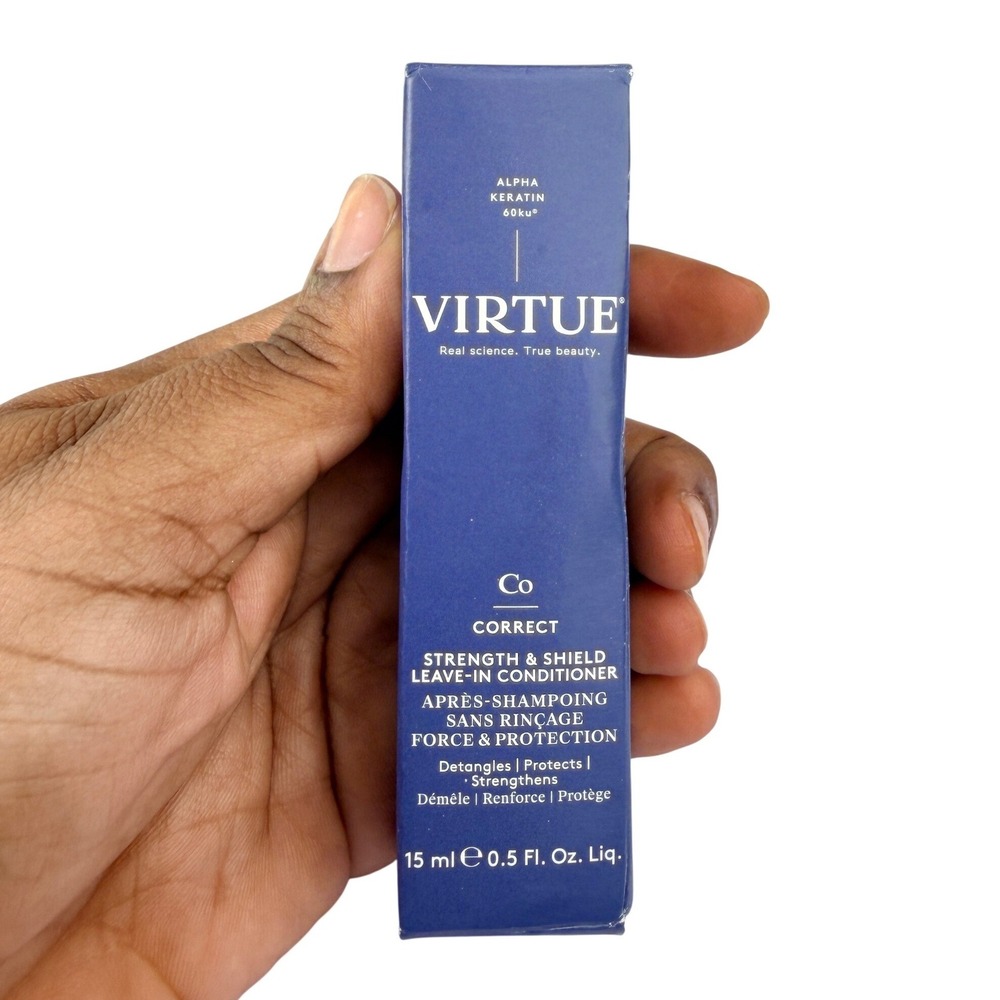 Virtue Labs Strength & Shield Leave-In Conditioner 15ml 0.5oz Alpha Keratin 60ku